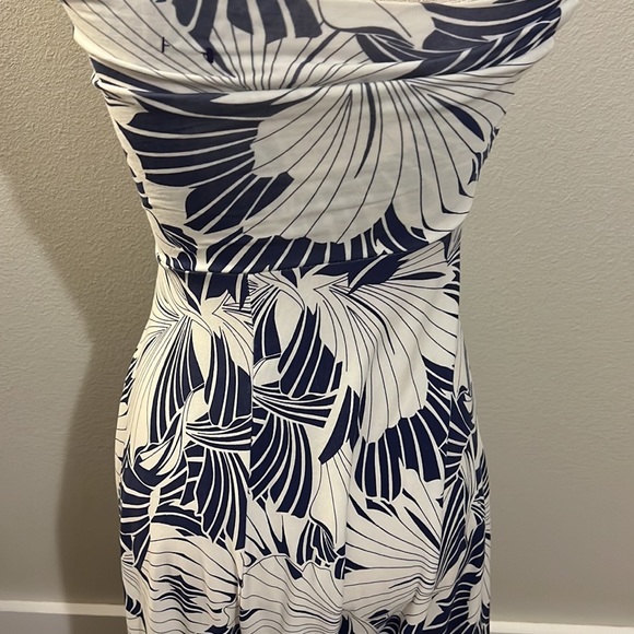 J. Crew strapless white and blue maxi dress Small - Picture 10 of 10